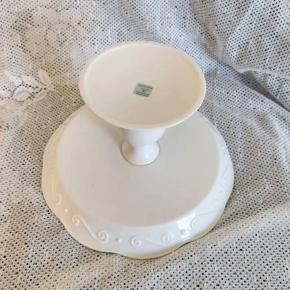 PartyLite Sidewalk Cafe Pedestal 3 Wick Candle Holder HB2504